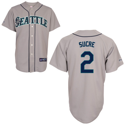 Jesus Sucre #2 mlb Jersey-Seattle Mariners Women's Authentic Road Gray Cool Base Baseball Jersey